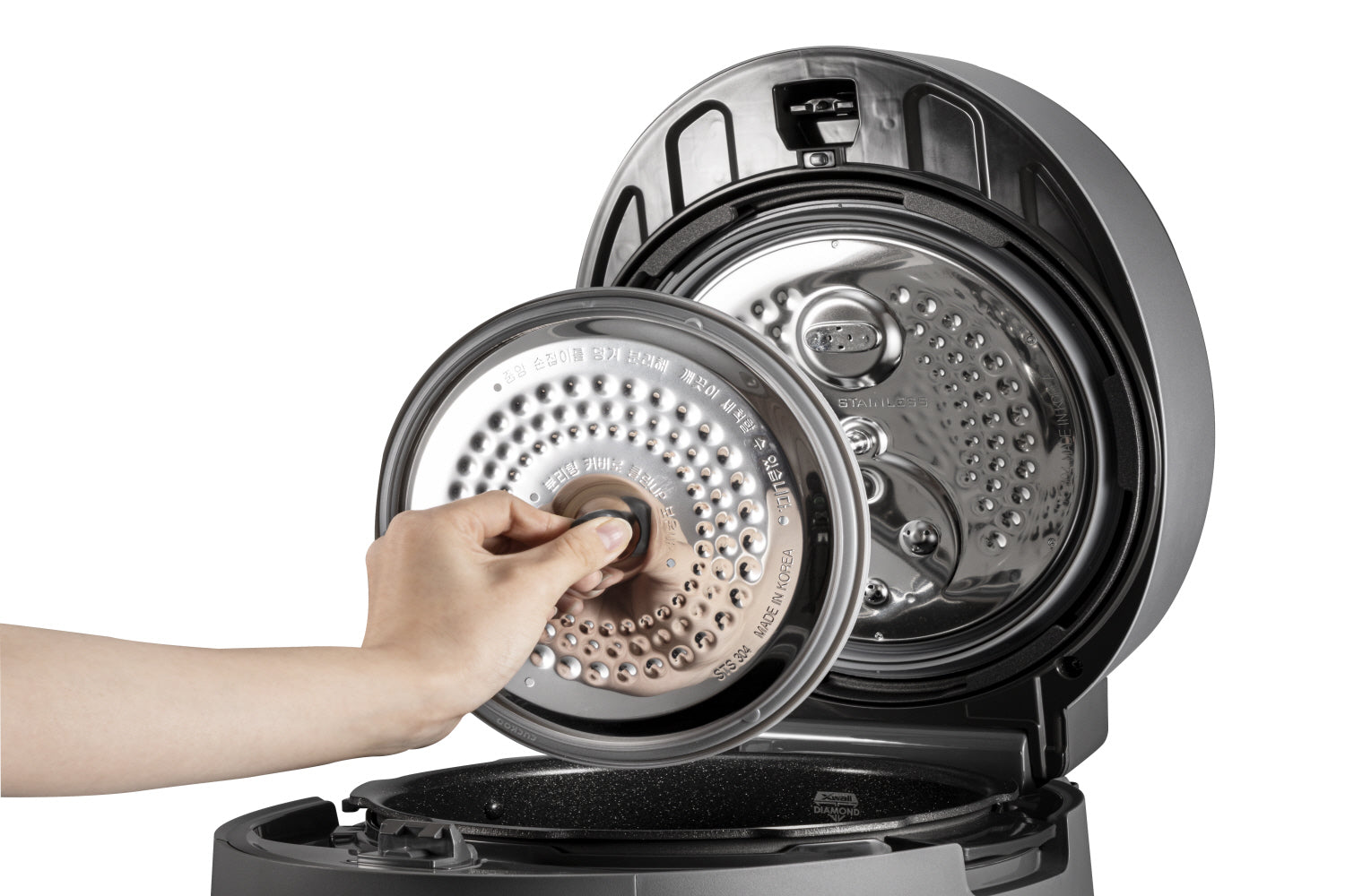 CRP-ST1009F Urban-Grau / TWIN PRESSURE (Digitaler Dampfdruck) Reiskocher